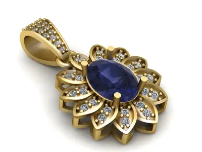 HUITAN GORGEOUS PENDANT 3D PRINTABLE MODEL  3D print model