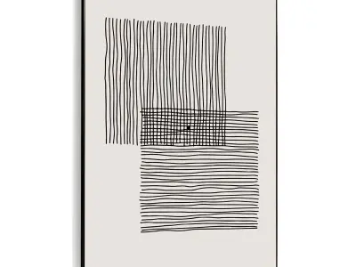 Plaster Two Photo Frame 431 Low-poly 3D model