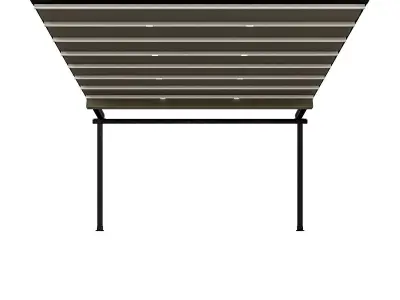 Motorized Pergola 5 wrought iron 3D model