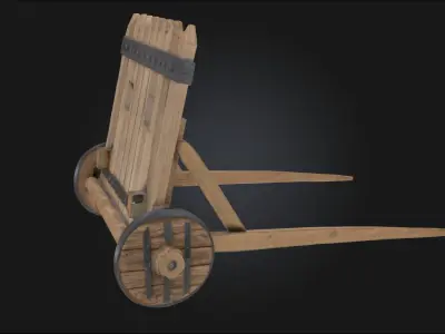 Medieval Siege Shield  Mobile Defense for the Battlefield 3D model