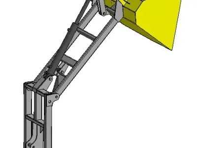 Loader on tractor 3D model
