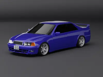 Toyota Chaser Free low-poly 3D model