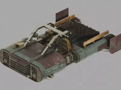 Jedi Adventure Speeder - Star Wars Low-poly 3D model