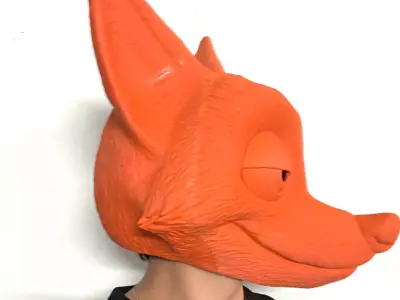 Zootopia 2 - Nick Wilde Red Fox Head Wearable 3D print model