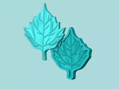 Sunflower Leaf 02 - Silicone Mold Maker - Template 3D print model