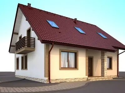 House home model 3d dom 2 Free 3D model