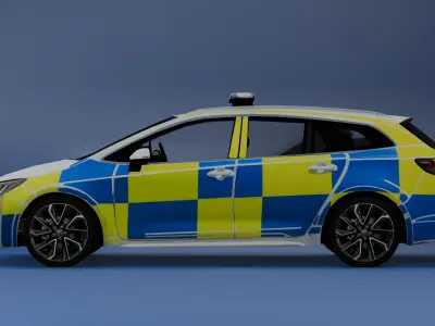 UK Police Toyota Corolla  3D model