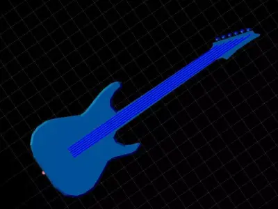 Guitar electric Free low-poly 3D model