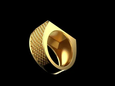 Signet ring model 1020 3D print model