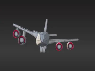 Low-Poly Airplane Free low-poly 3D model