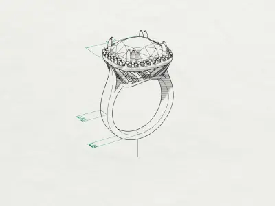Decorated Ring cushion shape  3D print model