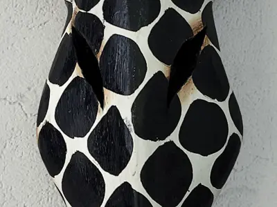 Balinese Dotted Giraffe Mask 3D model