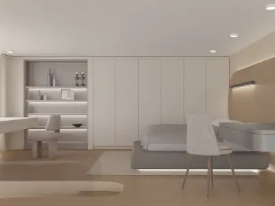 VR loft living room 3D model
