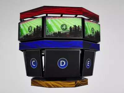 Jumbotron scoreboard double Low-poly 3D model