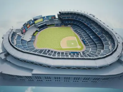 Baseball Stadium Low-poly 3D model