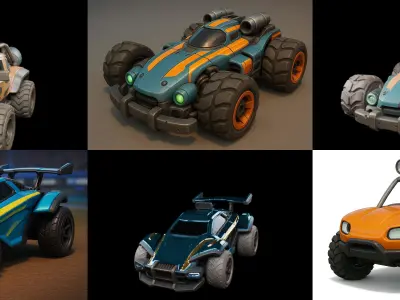 Gt one Car bundle 1 pack 100 glb 3D model