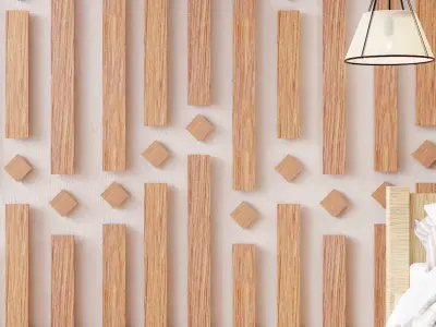 Wall wood V32 for your interior wall wood 3D model