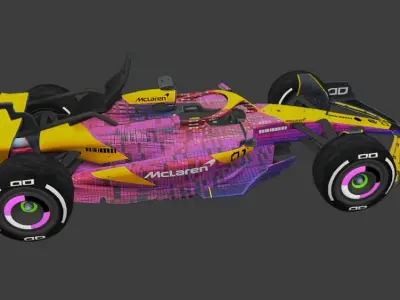 McLaren Formula 1 Team Race Car Digital pubg Low-poly 3D model