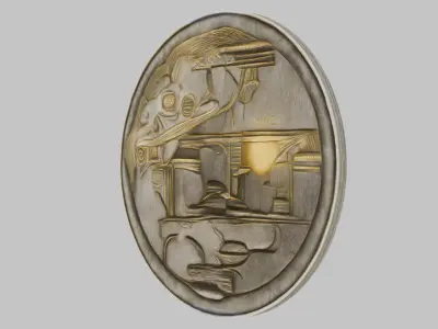 Low Poly Emblem Low-poly 3D model
