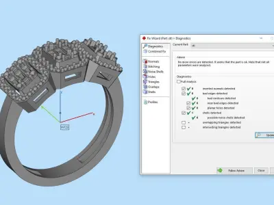 Baguette ring 3D print model