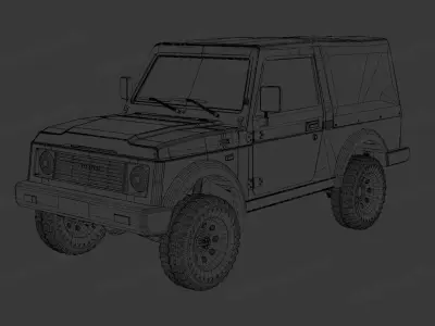 Suzuki Samurai SJ413 LWB  3D model
