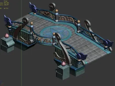 Game main city - Stone Bridge 03 3D model