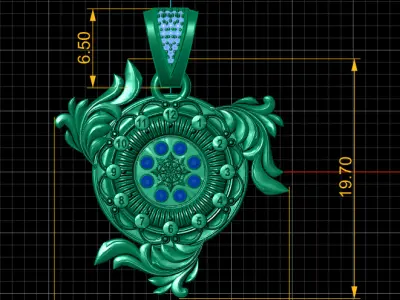 vintage pendant   3D print model