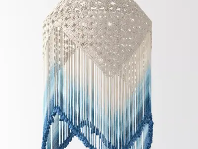 Macrame Lamp Low-poly 3D model