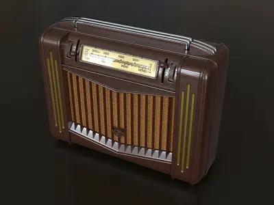 Rare plastic tube portable receiver 3D model