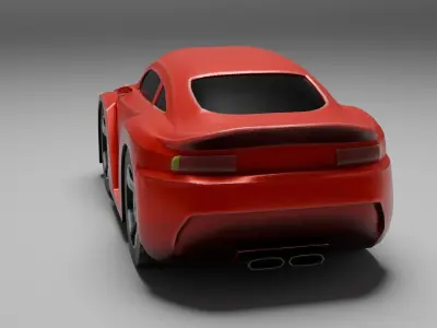 Cartoon SportCar 3D Low-poly 3D model