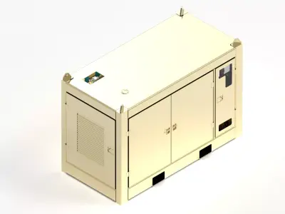Diesel Generator Skid 3D model