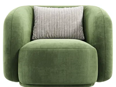  Poole Swivel Lounge Chair By Poly Bark 3D model