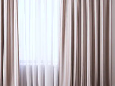 Set 40 Curtains 3D model