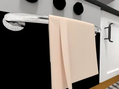 KITCHEN with tiled floor 3D model