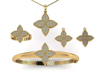 Bracelet Ring Earring Pendant 1 3D print model