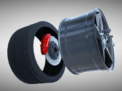 Audi R8 Spyder Wheel 35330 3D model