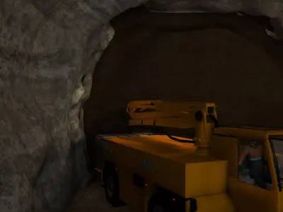 Tunnel Construction - Shotcrete Process 3D model