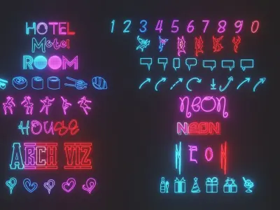 Neon Gen 3D Low-poly 3D model