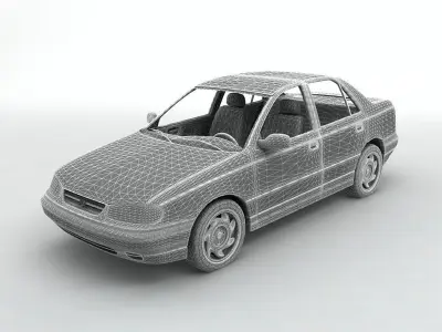  1994 Hyundai Elantra 4 Door Sedan 3D model