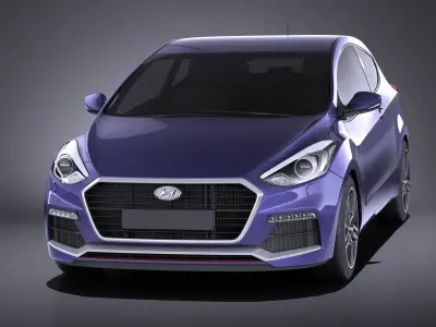 Hyundai i30 Turbo 3-door 2017 VRAY 3D model