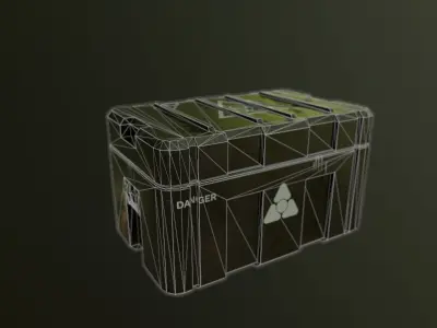 Military Weapon Crate Low-poly 3D model