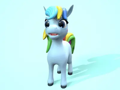 cartoon pony candy Low-poly 3D model