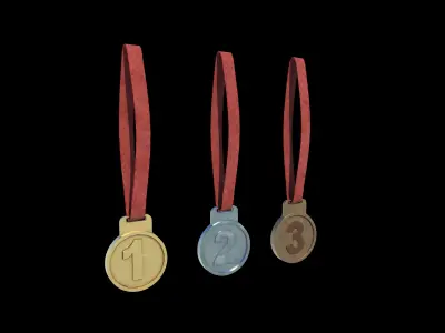 Three Medals  3D model