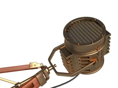 Antiqued Spot Light Floor Lamp  3D model