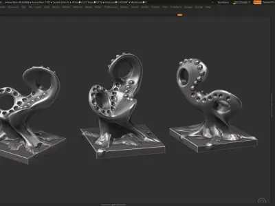 Modern Abstract Decorative sculpture 3d print model 3D print model 8