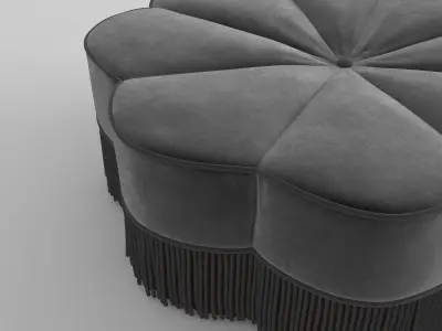 Tanith Flower Ottoman 3D model