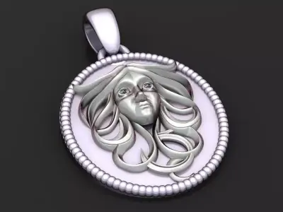  custom gold pendant 3D printable model  3D print model