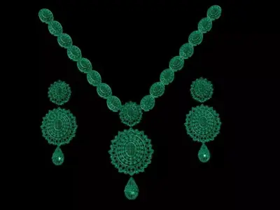 Indian Traditional Necklaces 3D print model