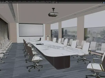 Luxury Corporate Conference Room 049 3D model