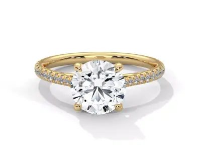 solitaire ring with detail images and 360 render videos 18 3D print model